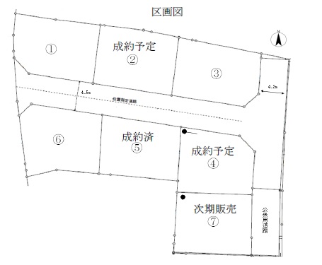 【鹿児島市・草牟田2丁目】全7区画中3区画が成約。残り3区画(①③⑥)1,800万円台〜販売中